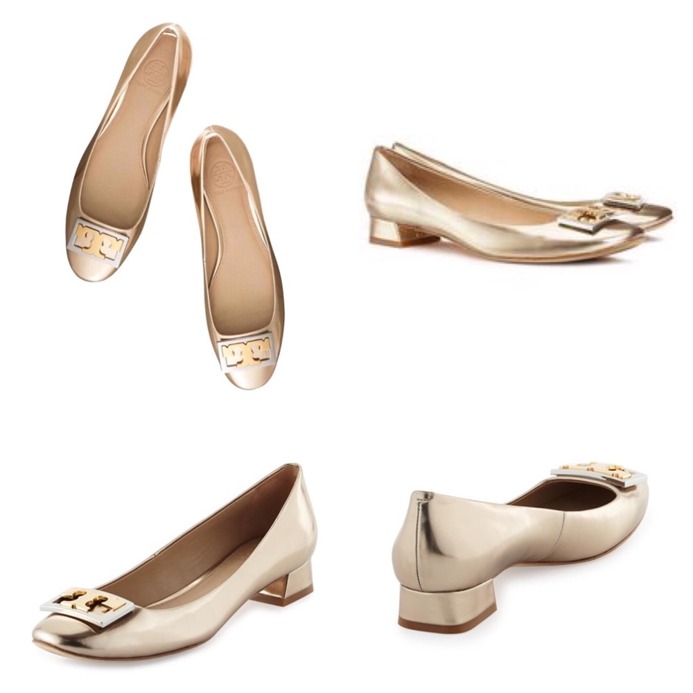 NIB Tory Burch Gigi Metallic 25mm Pump, Mika